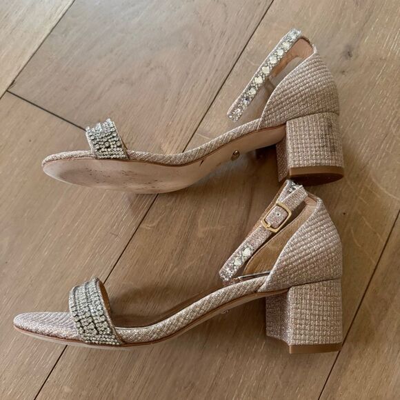 Badgley Mischka Women's Ornamented Sandal Heel 6 1/2 - Picture 9 of 11